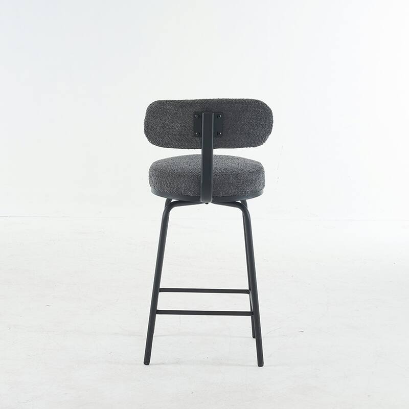 2PCS Boucle Swivel Bar Stools