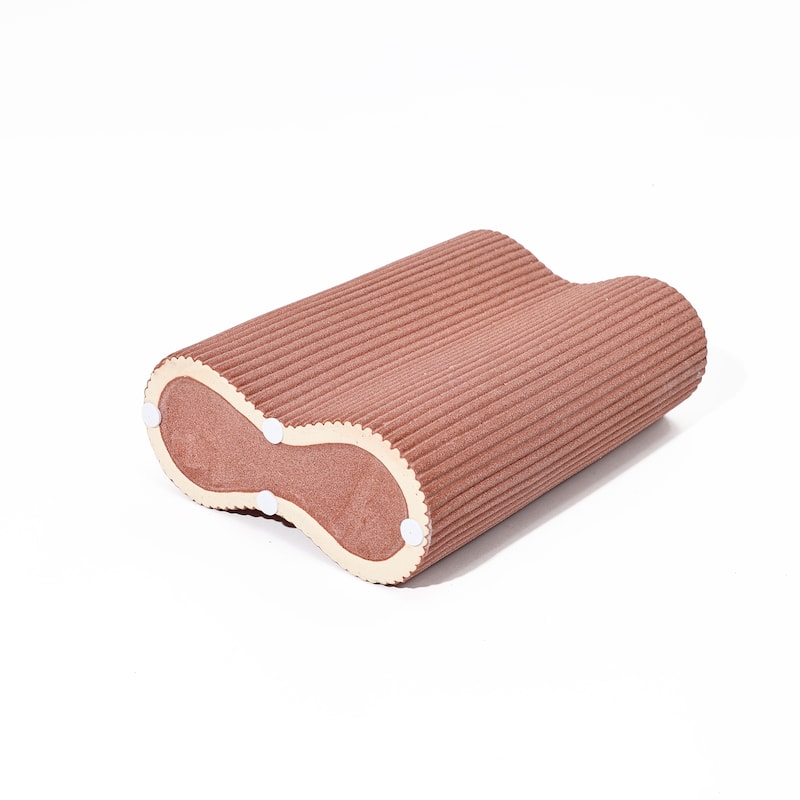 Brown Ceramic Fluted Curves Tall Vase (Single)