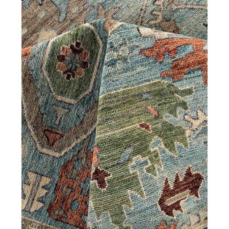 Serapi One-of-a-Kind Hand-Knotted Area Rug - Green - 8' 0" x 9' 9"