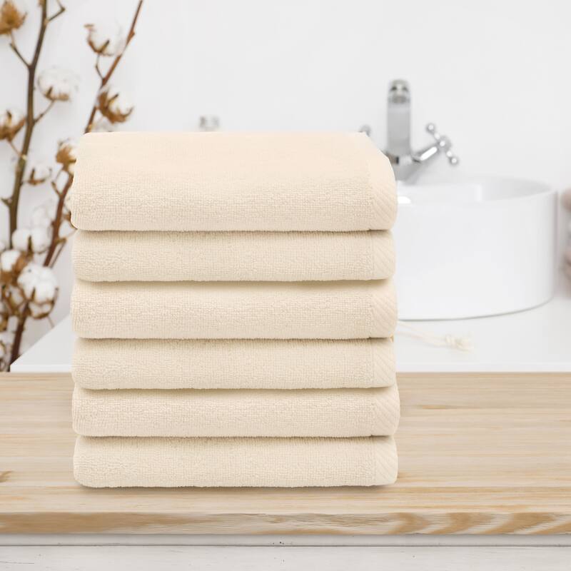 Authentic Hotel and Spa 100% Turkish Cotton Ediree Fingertip Towels - Set of 6