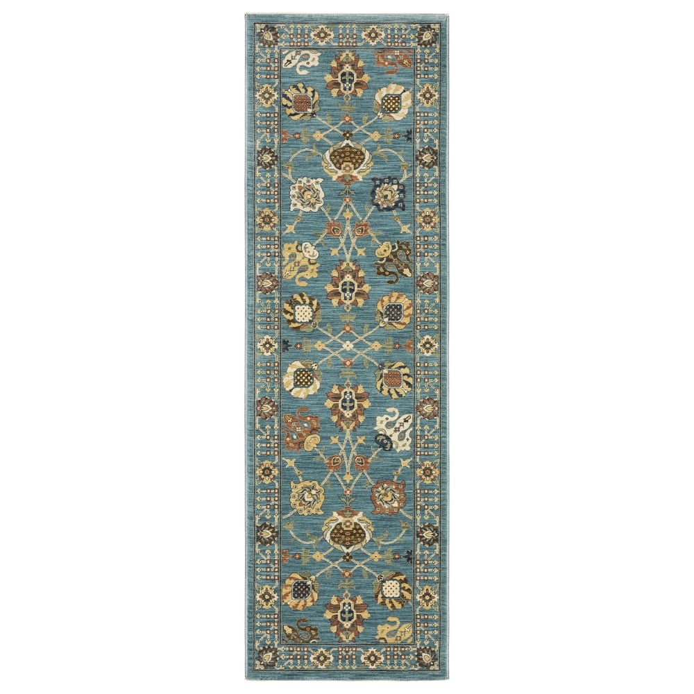 Style Haven Federica Floral Oriental Fringe Edge Area Rug