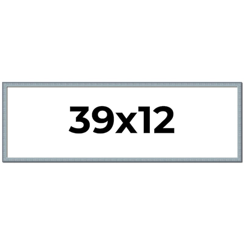 39x12 Frame Rustic Sky Blue Solid Wood Picture Frame | 0.75 Inch