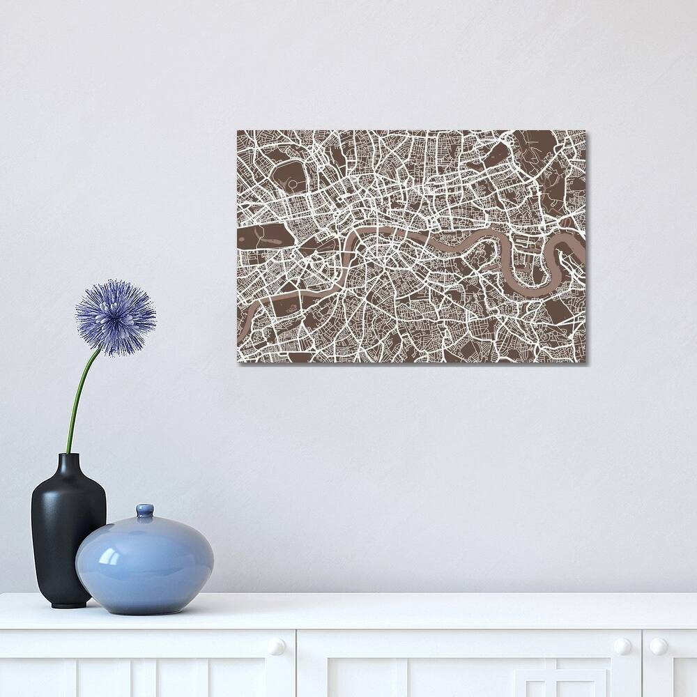 iCanvas "London Map VII" by Michael Tompsett Canvas Print