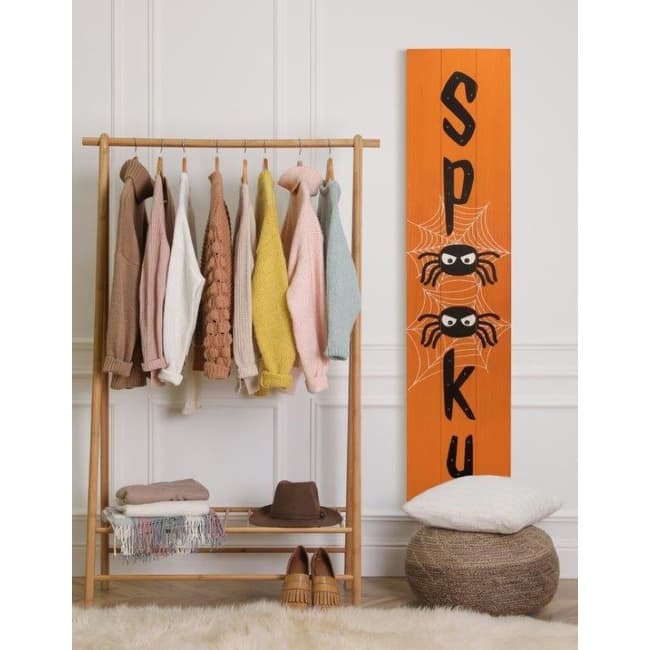 Halloween Themed LED Light Up Porcher Leaner Sign