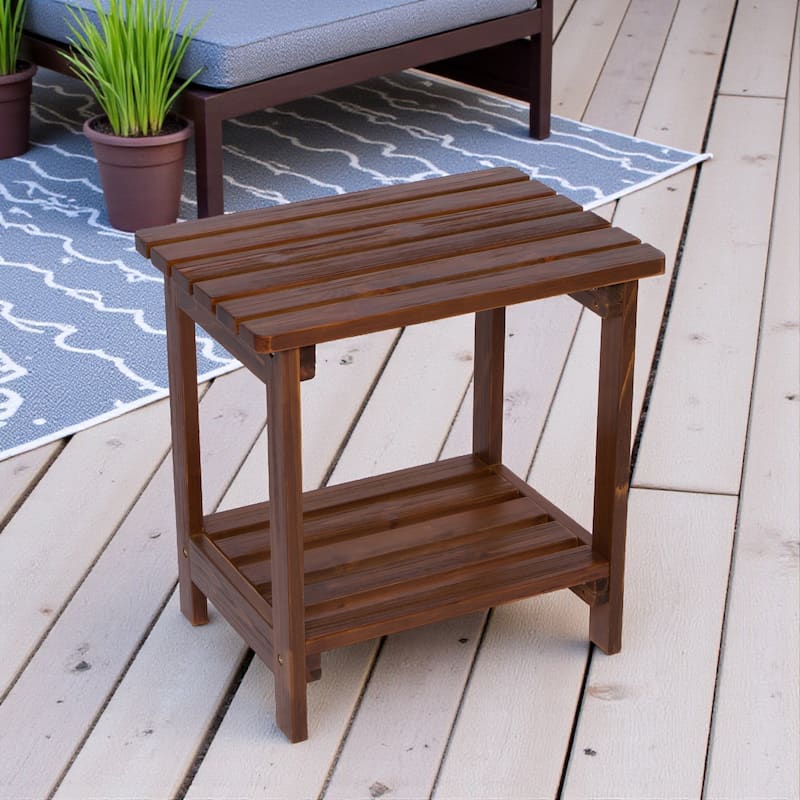 Laguna Adirondack Weather-Resistant 19.75" Wood 2 Tier Side Table