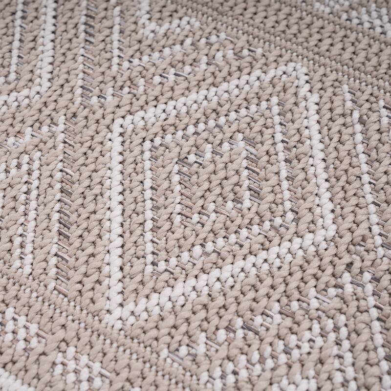 Stain-Resistant Outdoor Rug with Boho Pattern for Patio or Balcony