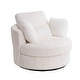 preview thumbnail 54 of 55, Oversized 360 Degreed Swivel Accent Chair Modern Soft Plush Corduroy Round Barrel Chair for Living Room Bedroom with Pillows