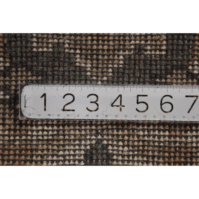 Gray Oushak Oriental Runner Rug Hand-Knotted Wool Carpet - 2'7" x 10'0"
