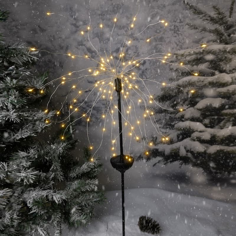 Solar LED Firework-Sparkler Garden Outdoor Christmas Holiday Stake Light