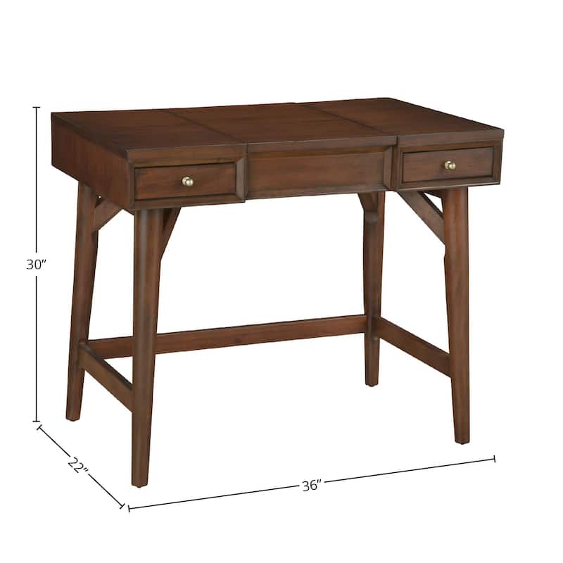 Alpine Furniture Flynn Bedroom Vanity, Walnut - Brown