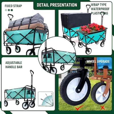 360lbs Collapsible Foldable Wagon Cart