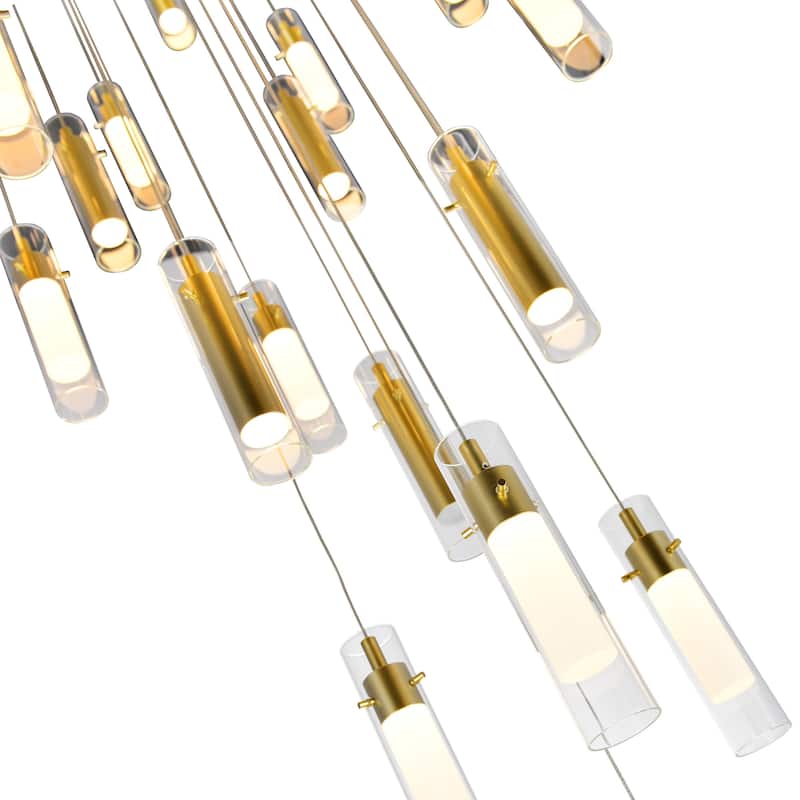 Olinda LED Integrated Satin Gold Chandelier - Satin Gold