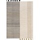 preview thumbnail 2 of 17, Nuloom Karlene Modern Striped Wool Tasseled Area Rug