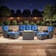 Option Brown Wicker / Blue Cusion