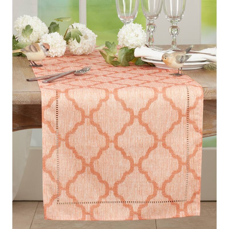Runner With Laser-Cut Hemstitch Design