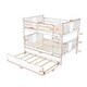 preview thumbnail 12 of 11, Full over Full Bunk Bed with Twin Size Trundle and Ladder, White