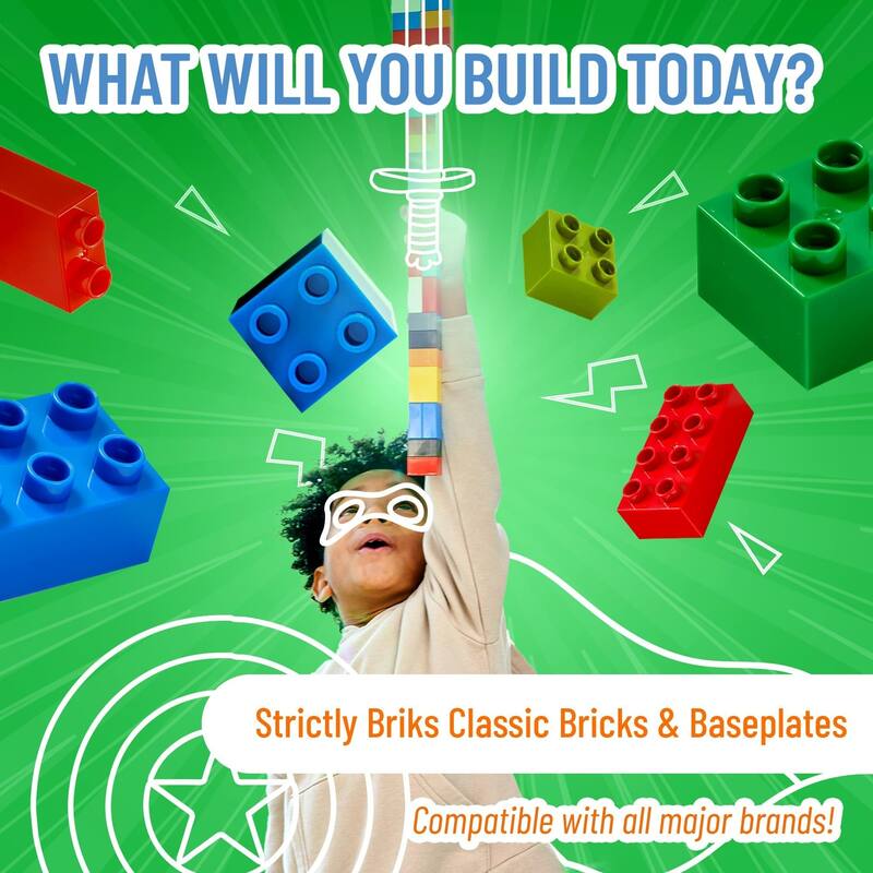 Strictly Briks Classic Bricks Kit, Pink, 96 Pieces, Compatible with Major Brick Brands