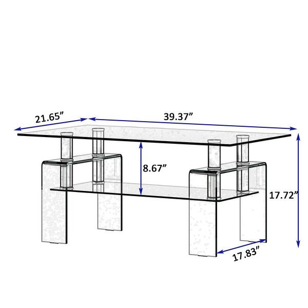 Tempered Glass Coffee Table Clear Table Bed Bath & Beyond 37475475