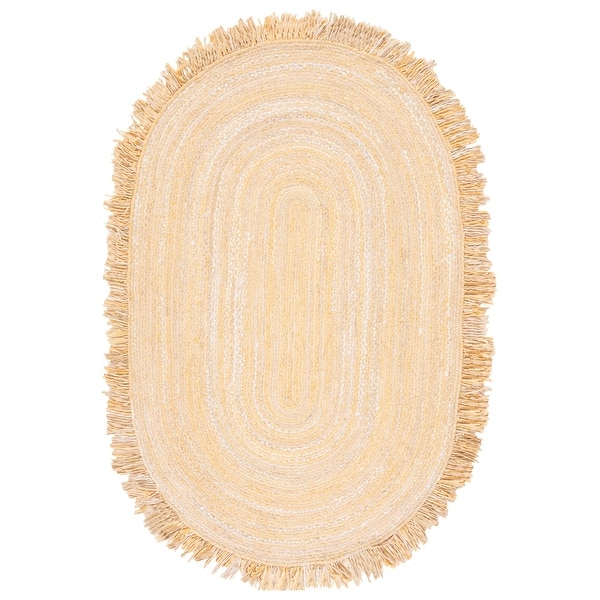 SAFAVIEH Handmade Braided Libby Country Cotton Rug with Fringe