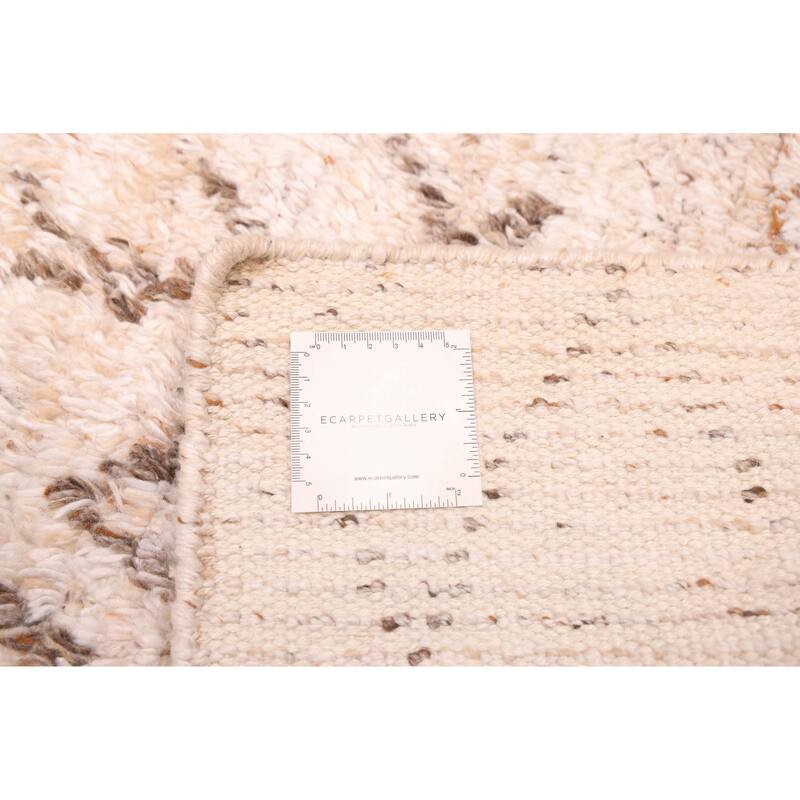 ECARPETGALLERY Hand-knotted Tangier Beige Wool Rug - 5'0 x 8'2