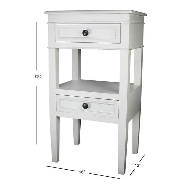 Modern Designs Middle Shelf Wooden Side Table with Two Drawers ...