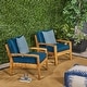 preview thumbnail 1 of 13, Grenada Outdoor Wood Club Chair (Set of 2) by Christopher Knight Home