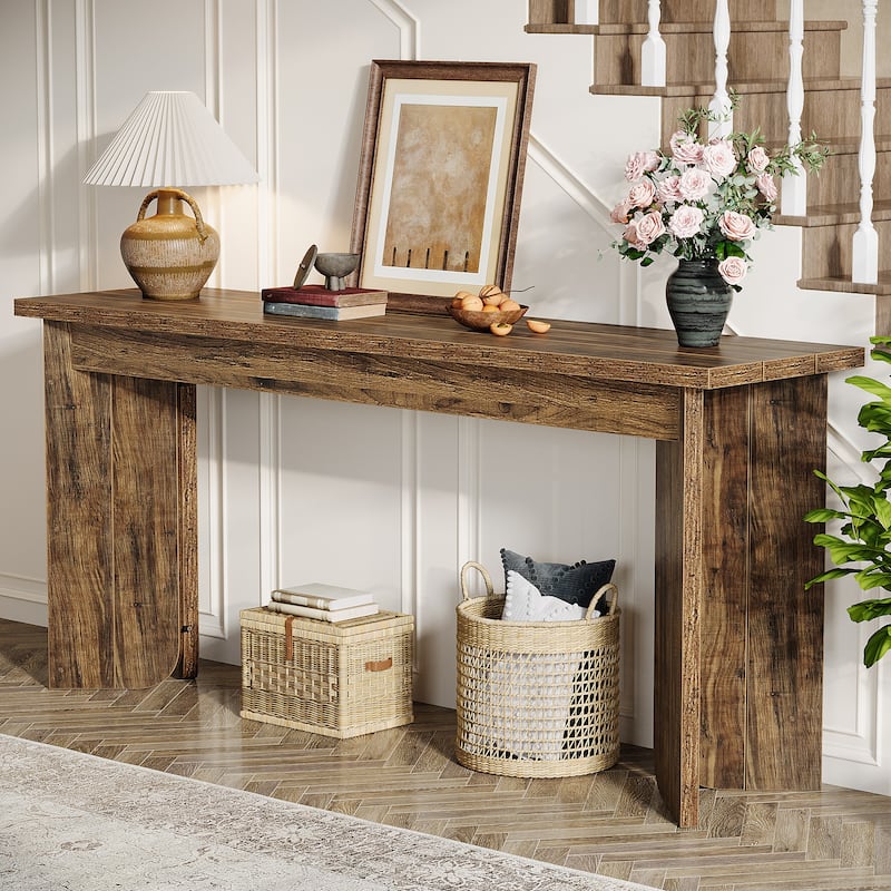 70.9-Inch Extra Long Farmhouse Sofa Console Table for Entryway