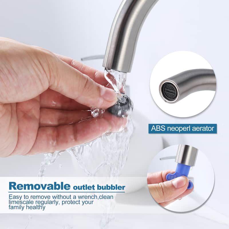 WOWOW Modern Touchless Smart Single Hole Bathroom Faucet