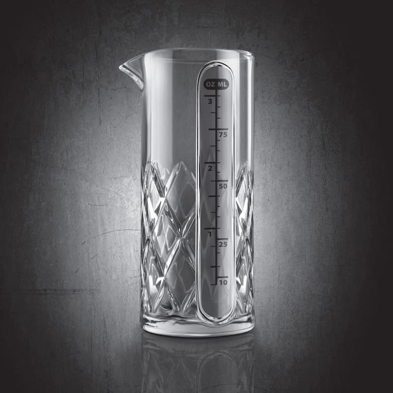 Final Touch Glass Yarai Measuring Jigger for Liquor - 3.4 Oz