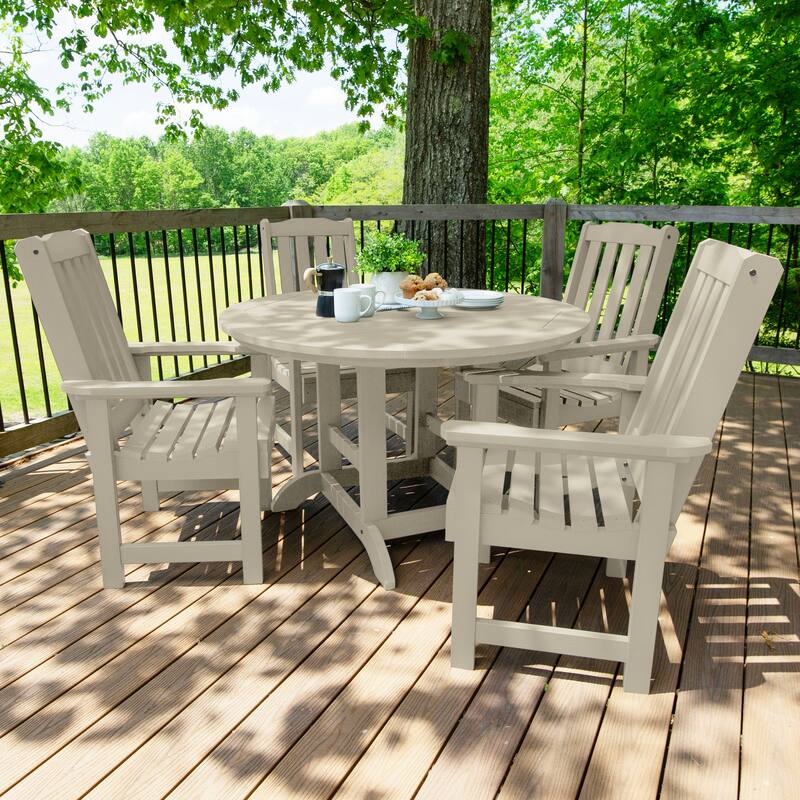 Lehigh 5-piece Outdoor Dining Set - 48" Round Table, Dining-height