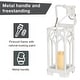 preview thumbnail 10 of 52, Glitzhome Set of 2 Wooden Church Style Decorative Lanterns Candle Holders for Wedding Mantle Entryway