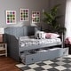 preview thumbnail 11 of 18, Millie Cottage Farmhouse Full Size Daybed with Twin Size Trundle