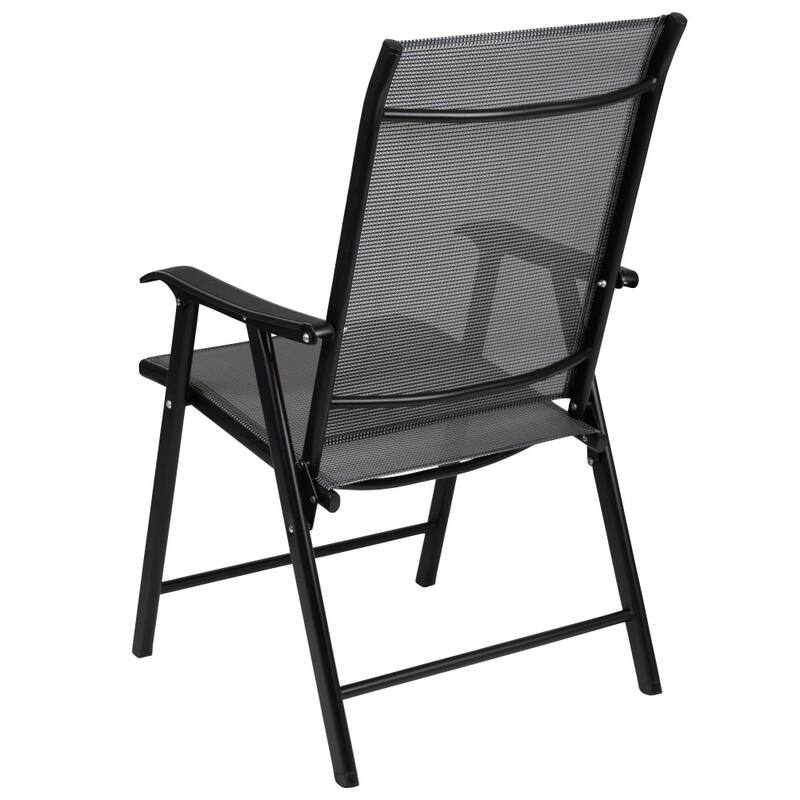 Outdoor Folding Patio Sling Chair / Portable Chair (2 Pack)