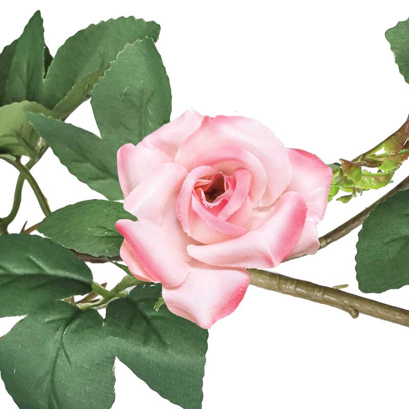 Pnk Artificial Tea Rose Flower Garland Hanging Vine 6ft - 72" L x 6" W x 3" DP