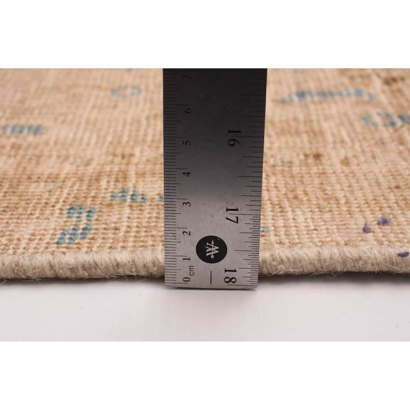 ECARPETGALLERY Hand-knotted Antalya Vintage Tan Wool Rug - 7'7 x 10'6