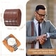 preview thumbnail 2 of 15, Watch Travel Case for Men Crocodile Pattern Leather Watch Roll Travel Case Portable Watch Storage Box Brown - 1 Slot