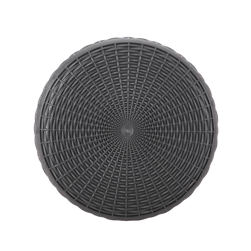 Simone Faux Wicker Storage Side Table by Christopher Knight Home