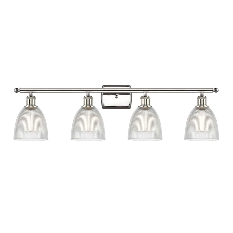 Innovations Lighting Castile 4 Light 36" Wide Bathroom Vanity Light - Polished Nickel / Clear