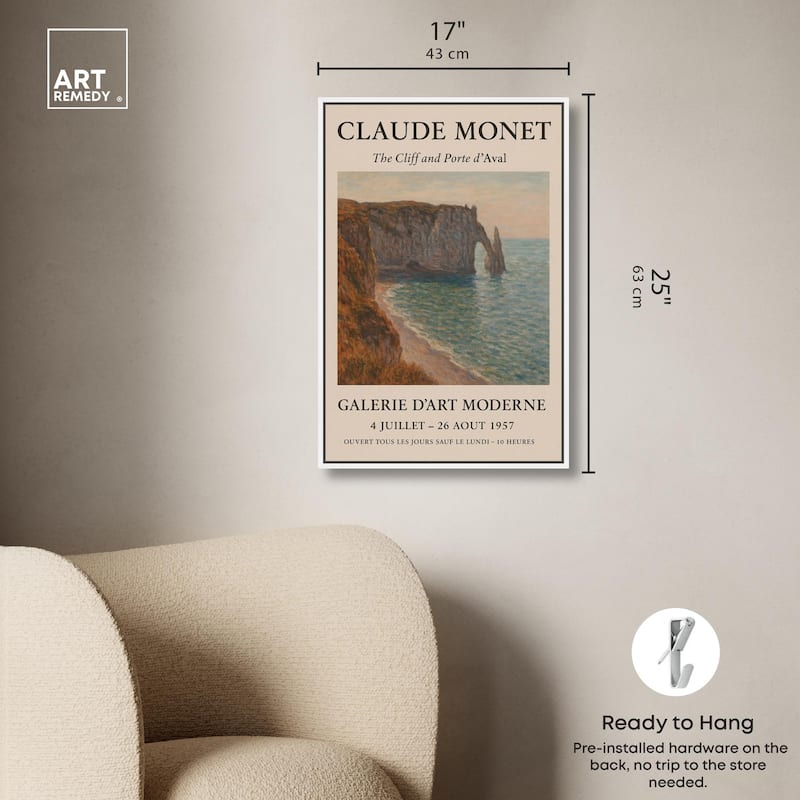 Monet's Seascape Canvas by Art Remedy