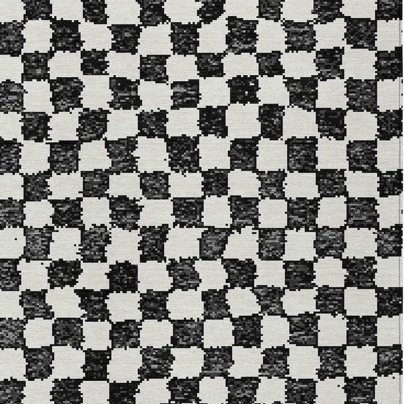 HomeRoots Geometric Transitional Rectangle Outdoor Rug