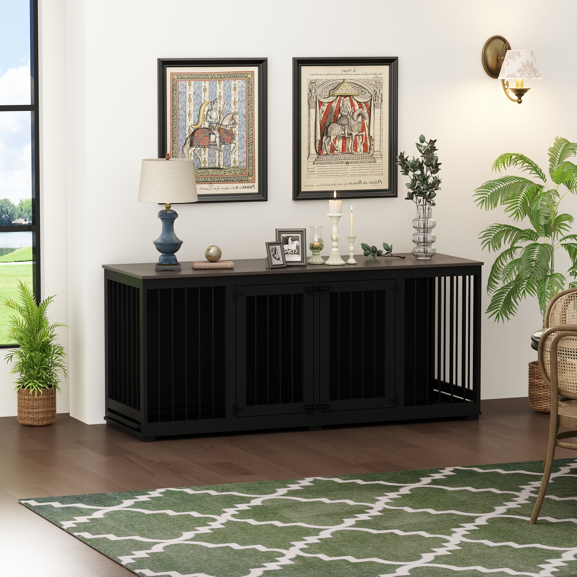 Credenza dog crate clearance