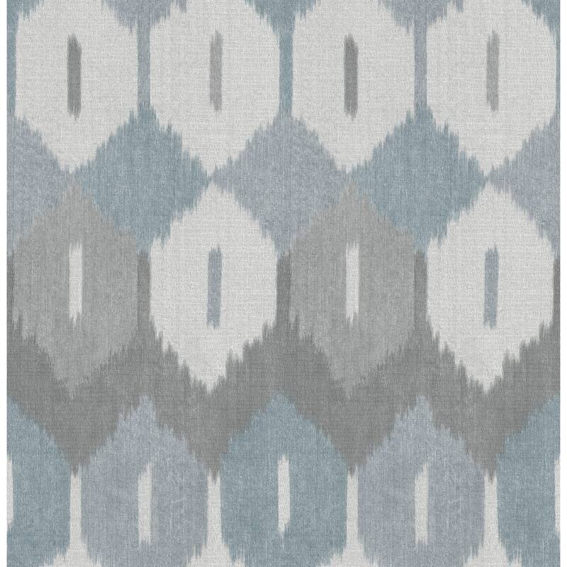 A-Street Prints Abilene Denim Ikat Wallpaper