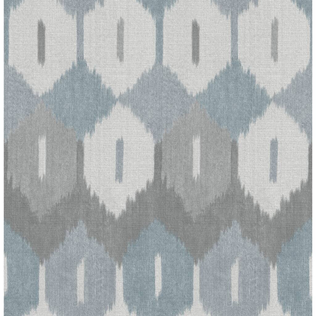 A-Street Prints Abilene Denim Ikat Wallpaper