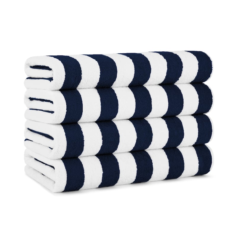 Arkwright California Cabana 4-Piece striped Beach Towel Set - 30x70