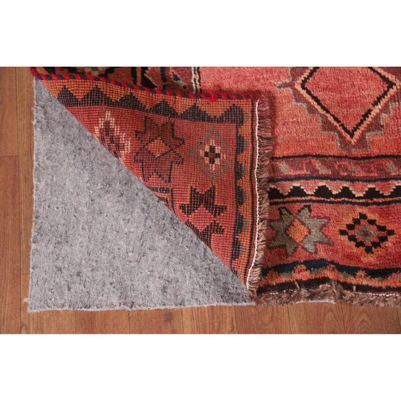 Hand Knotted Oriental 100% Wool Carpet Traditional Tribal Red Lori Area Rug - 11' 11'' X 5' 5''