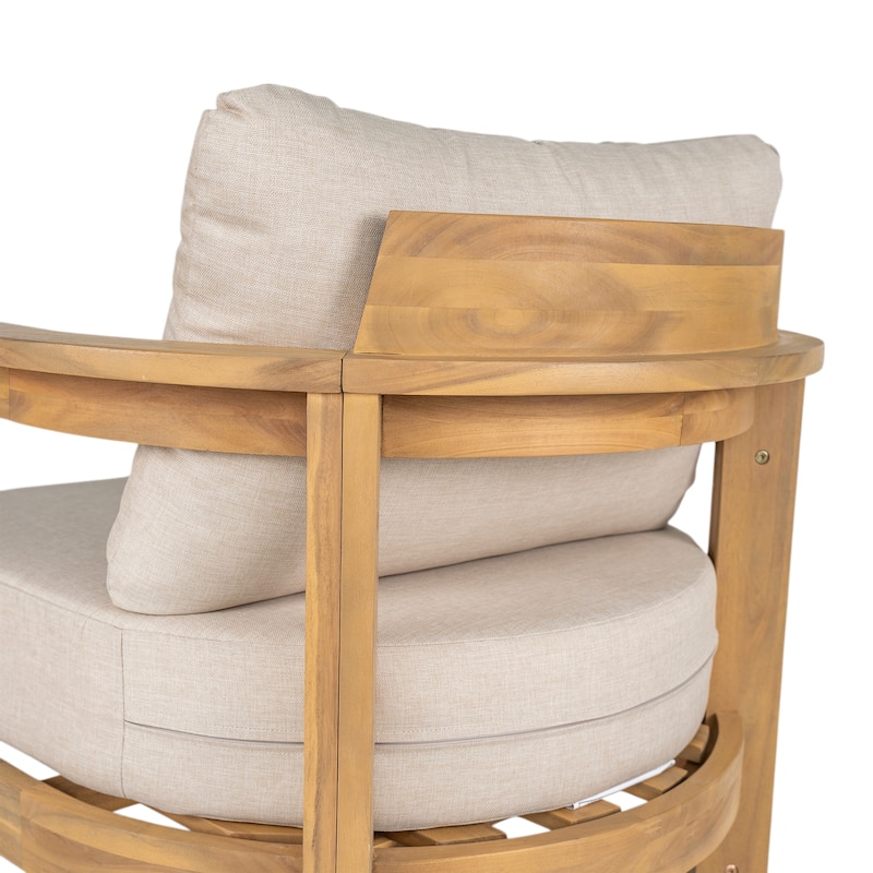 Christopher Knight Home-Zed Patio Acacia Wood Tub Club Chair