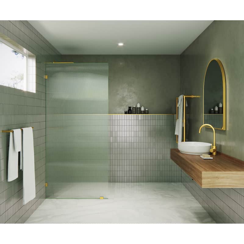 Glass Warehouse GW-FL-34 Gaia 78" High x 34" Wide Shower Screen