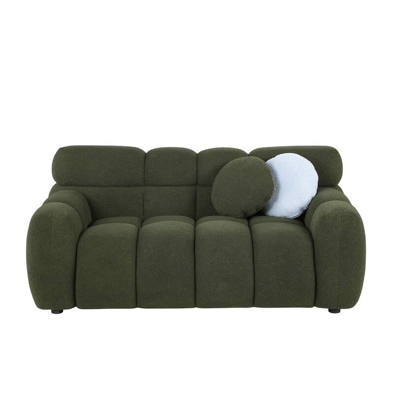 Deep Seat Loveseat, Soft Marshmallow Sofa with 2 Pillows for Living