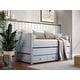preview thumbnail 29 of 41, Taylor & Olive Begonia Twin Bed with Twin Trundle & 3 Built in Drawers