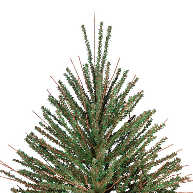 Medium Two-Tone Warsaw Twig Artificial Christmas Tree - 6' - Unlit - 6 Foot